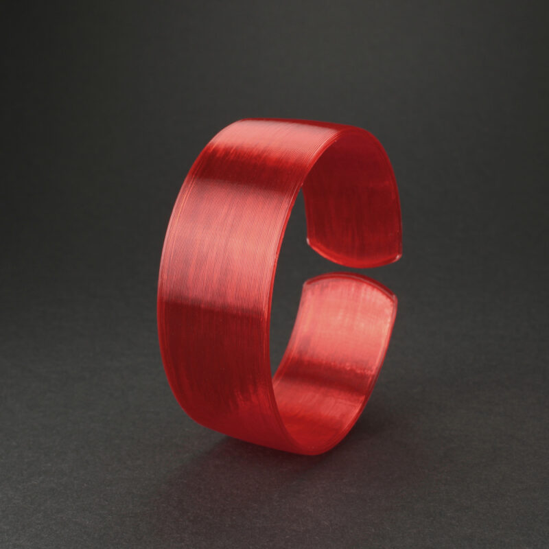 Armreifen Diana - Rot-Orange Transparent